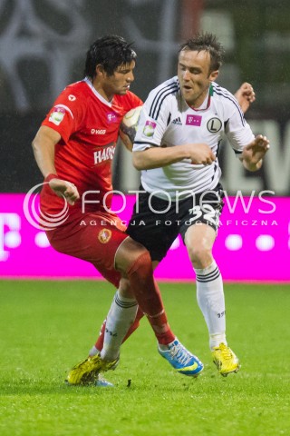  24.05.2013 LODZ PILKA NOZNA T-MOBILE EKSTRAKLASA SEZON 2012/2013 FOOTBALL POLISH EKSTRAKLASA SEASON WIDZEW LODZ - LEGIA WARSZAWA N/Z MIROSLAV RADOVIC HACHEM ABBES  