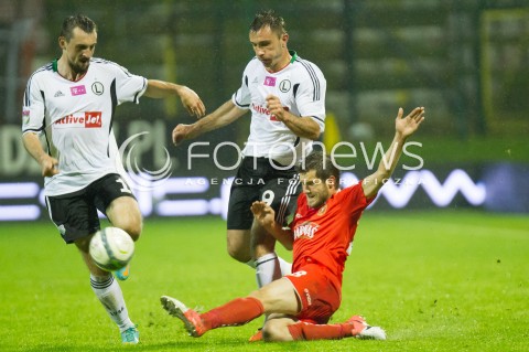  24.05.2013 LODZ PILKA NOZNA T-MOBILE EKSTRAKLASA SEZON 2012/2013 FOOTBALL POLISH EKSTRAKLASA SEASON WIDZEW LODZ - LEGIA WARSZAWA N/Z MAREK SAGANOWSKI LUKASZ BROZ   