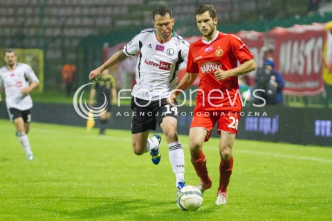  24.05.2013 LODZ PILKA NOZNA T-MOBILE EKSTRAKLASA SEZON 2012/2013 FOOTBALL POLISH EKSTRAKLASA SEASON WIDZEW LODZ - LEGIA WARSZAWA N/Z LUKASZ BROZ JAKUB WAWRZYNIAK  