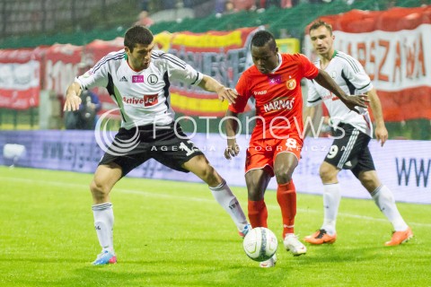  24.05.2013 LODZ PILKA NOZNA T-MOBILE EKSTRAKLASA SEZON 2012/2013 FOOTBALL POLISH EKSTRAKLASA SEASON WIDZEW LODZ - LEGIA WARSZAWA N/Z  WLADIMER DWALISZWILI PRINCEWILL OKACHI  