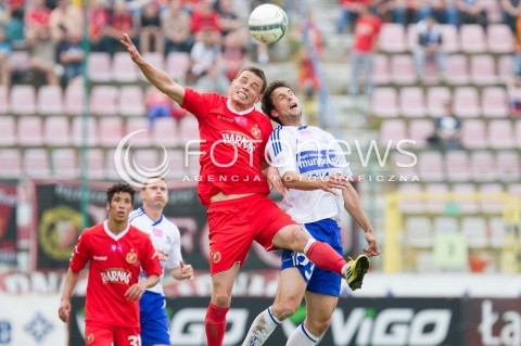 02.06.2013 LODZ PILKA NOZNA T-MOBILE EKSTRAKLASA SEZON 2012/2013 FOOTBALL POLISH EKSTRAKLASA SEASON WIDZEW LODZ - PODBESKIDZIE BIELSKO BIALA N/Z ROBERT DEJMAN  JAKUB BARTKOWSKI   