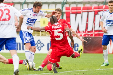  02.06.2013 LODZ PILKA NOZNA T-MOBILE EKSTRAKLASA SEZON 2012/2013 FOOTBALL POLISH EKSTRAKLASA SEASON WIDZEW LODZ - PODBESKIDZIE BIELSKO BIALA N/Z  FABIAN PAWELA KARNY  