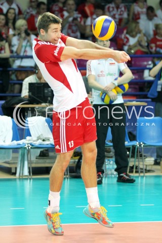  07.06.2013 WARSZAWA TORWAR<br />SIATKOWKA MEZCZYZN LIGA SWIATOWA 2013<br />FIVB VOLLEYBALL WORLD LEAGUE 2012 POLSKA - BRAZYLIA ( POLAND - BRAZIL )<br />N/Z MICHAL KUBIAK SYLWETKA<br />  