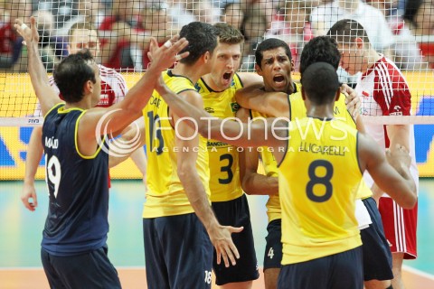 07.06.2013 WARSZAWA TORWAR<br />SIATKOWKA MEZCZYZN LIGA SWIATOWA 2013<br />FIVB VOLLEYBALL WORLD LEAGUE 2012 POLSKA - BRAZYLIA ( POLAND - BRAZIL )<br />N/Z EDER CARBONERA RICARDO LUCARELLI SANTOS DE SOUZA WALLACE DE SOUZA MARIO DA SILVA PEDREIRA JUNIOR RADOSC<br />  