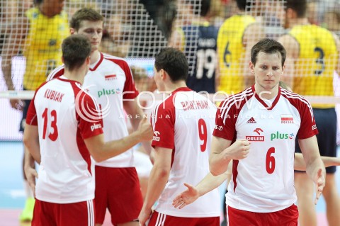  07.06.2013 WARSZAWA TORWAR<br />SIATKOWKA MEZCZYZN LIGA SWIATOWA 2013<br />FIVB VOLLEYBALL WORLD LEAGUE 2012 POLSKA - BRAZYLIA ( POLAND - BRAZIL )<br />N/Z BARTOSZ KUREK ZLOSC RADOSC<br />  