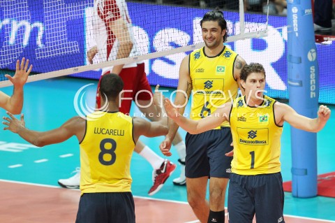  07.06.2013 WARSZAWA TORWAR<br />SIATKOWKA MEZCZYZN LIGA SWIATOWA 2013<br />FIVB VOLLEYBALL WORLD LEAGUE 2012 POLSKA - BRAZYLIA ( POLAND - BRAZIL )<br />N/Z BRUNO MOSSA REZENDE VISSOTTO ( LEANDRO VISSOTTO NEVES ) RICARDO LUCARELLI SANTOS DE SOUZA RADOSC<br />  