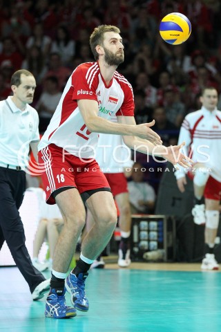  07.06.2013 WARSZAWA TORWAR<br />SIATKOWKA MEZCZYZN LIGA SWIATOWA 2013<br />FIVB VOLLEYBALL WORLD LEAGUE 2012 POLSKA - BRAZYLIA ( POLAND - BRAZIL )<br />N/Z MARCIN MOZDZONEK SYLWETKA<br />  