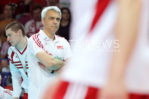  07.06.2013 WARSZAWA TORWAR<br />SIATKOWKA MEZCZYZN LIGA SWIATOWA 2013<br />FIVB VOLLEYBALL WORLD LEAGUE 2012 POLSKA - BRAZYLIA ( POLAND - BRAZIL )<br />N/Z ANDREA ANASTASI TRENER ( HEAD COACH ) <br />  