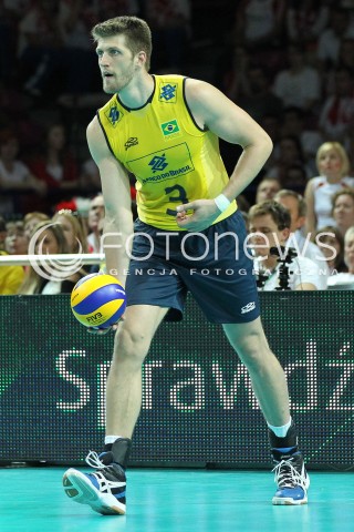  07.06.2013 WARSZAWA TORWAR<br />SIATKOWKA MEZCZYZN LIGA SWIATOWA 2013<br />FIVB VOLLEYBALL WORLD LEAGUE 2012 POLSKA - BRAZYLIA ( POLAND - BRAZIL )<br />N/Z EDER CARBONERA SYLWETKA<br />  