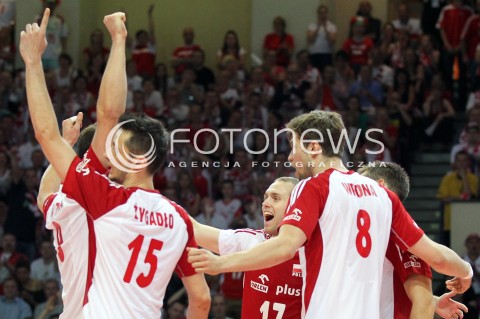  07.06.2013 WARSZAWA TORWAR<br />SIATKOWKA MEZCZYZN LIGA SWIATOWA 2013<br />FIVB VOLLEYBALL WORLD LEAGUE 2012 POLSKA - BRAZYLIA ( POLAND - BRAZIL )<br />N/Z PAWEL ZATORSKI LUKASZ ZYGADLO ANDRZEJ WRONA RADOSC<br />  