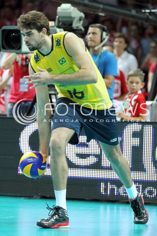  07.06.2013 WARSZAWA TORWAR<br />SIATKOWKA MEZCZYZN LIGA SWIATOWA 2013<br />FIVB VOLLEYBALL WORLD LEAGUE 2012 POLSKA - BRAZYLIA ( POLAND - BRAZIL )<br />N/Z LUCAS SAATKAMP SYLWETKA<br />  