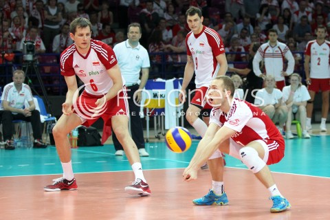  07.06.2013 WARSZAWA TORWAR<br />SIATKOWKA MEZCZYZN LIGA SWIATOWA 2013<br />FIVB VOLLEYBALL WORLD LEAGUE 2012 POLSKA - BRAZYLIA ( POLAND - BRAZIL )<br />N/Z PAWEL ZATORSKI BARTOSZ KUREK ZBIGNIEW BARTMAN <br />  