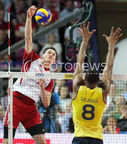  07.06.2013 WARSZAWA TORWAR<br />SIATKOWKA MEZCZYZN LIGA SWIATOWA 2013<br />FIVB VOLLEYBALL WORLD LEAGUE 2012 POLSKA - BRAZYLIA ( POLAND - BRAZIL )<br />N/Z ZBIGNIEW BARTMAN RICARDO LUCARELLI SANTOS DE SOUZA <br />  