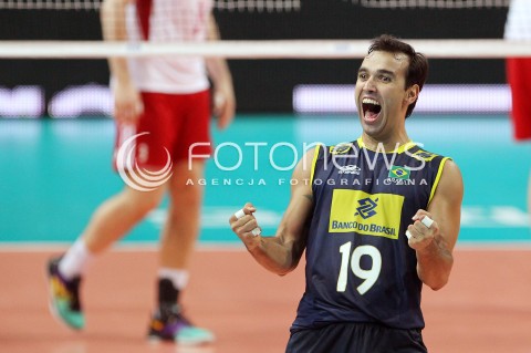  07.06.2013 WARSZAWA TORWAR<br />SIATKOWKA MEZCZYZN LIGA SWIATOWA 2013<br />FIVB VOLLEYBALL WORLD LEAGUE 2012 POLSKA - BRAZYLIA ( POLAND - BRAZIL )<br />N/Z MARIO DA SILVA PEDREIRA JUNIOR RADOSC EMOCJE<br />  