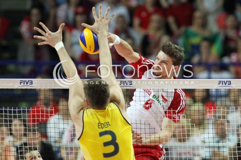  07.06.2013 WARSZAWA TORWAR<br />SIATKOWKA MEZCZYZN LIGA SWIATOWA 2013<br />FIVB VOLLEYBALL WORLD LEAGUE 2012 POLSKA - BRAZYLIA ( POLAND - BRAZIL )<br />N/Z ANDRZEJ WRONA EDER CARBONERA <br />  
