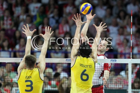  07.06.2013 WARSZAWA TORWAR<br />SIATKOWKA MEZCZYZN LIGA SWIATOWA 2013<br />FIVB VOLLEYBALL WORLD LEAGUE 2012 POLSKA - BRAZYLIA ( POLAND - BRAZIL )<br />N/Z BARTOSZ KUREK EDER CARBONERA VISSOTTO ( LEANDRO VISSOTTO NEVES ) <br />  