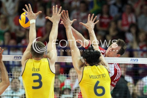 07.06.2013 WARSZAWA TORWAR<br />SIATKOWKA MEZCZYZN LIGA SWIATOWA 2013<br />FIVB VOLLEYBALL WORLD LEAGUE 2012 POLSKA - BRAZYLIA ( POLAND - BRAZIL )<br />N/Z BARTOSZ KUREK EDER CARBONERA VISSOTTO ( LEANDRO VISSOTTO NEVES ) <br />  