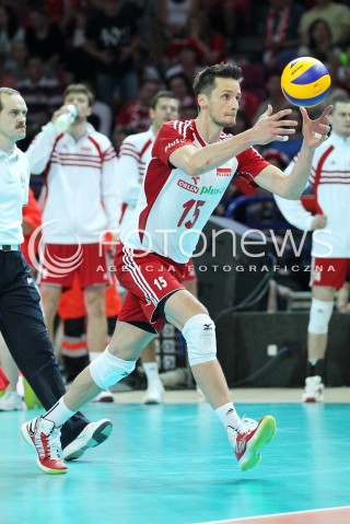  07.06.2013 WARSZAWA TORWAR<br />SIATKOWKA MEZCZYZN LIGA SWIATOWA 2013<br />FIVB VOLLEYBALL WORLD LEAGUE 2012 POLSKA - BRAZYLIA ( POLAND - BRAZIL )<br />N/Z LUKASZ ZYGADLO SYLWETKA<br />  