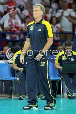  07.06.2013 WARSZAWA TORWAR<br />SIATKOWKA MEZCZYZN LIGA SWIATOWA 2013<br />FIVB VOLLEYBALL WORLD LEAGUE 2012 POLSKA - BRAZYLIA ( POLAND - BRAZIL )<br />N/Z BERNARDO REZENDE TRENER ( HEAD COACH ) SYLWETKA<br />  