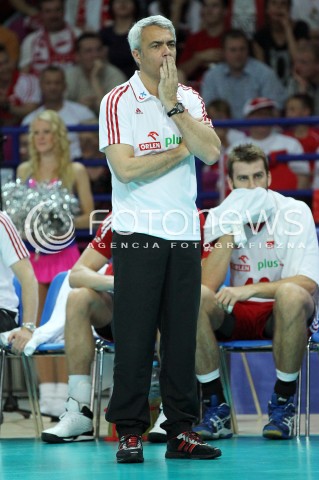  07.06.2013 WARSZAWA TORWAR<br />SIATKOWKA MEZCZYZN LIGA SWIATOWA 2013<br />FIVB VOLLEYBALL WORLD LEAGUE 2012 POLSKA - BRAZYLIA ( POLAND - BRAZIL )<br />N/Z ANDREA ANASTASI TRENER ( HEAD COACH ) SYLWETKA<br />  