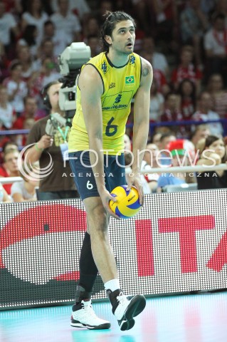  07.06.2013 WARSZAWA TORWAR<br />SIATKOWKA MEZCZYZN LIGA SWIATOWA 2013<br />FIVB VOLLEYBALL WORLD LEAGUE 2012 POLSKA - BRAZYLIA ( POLAND - BRAZIL )<br />N/Z VISSOTTO ( LEANDRO VISSOTTO NEVES ) SYLWETKA<br />  