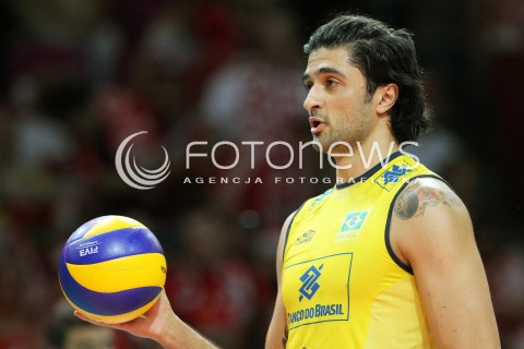  07.06.2013 WARSZAWA TORWAR<br />SIATKOWKA MEZCZYZN LIGA SWIATOWA 2013<br />FIVB VOLLEYBALL WORLD LEAGUE 2012 POLSKA - BRAZYLIA ( POLAND - BRAZIL )<br />N/Z VISSOTTO ( LEANDRO VISSOTTO NEVES ) <br />  