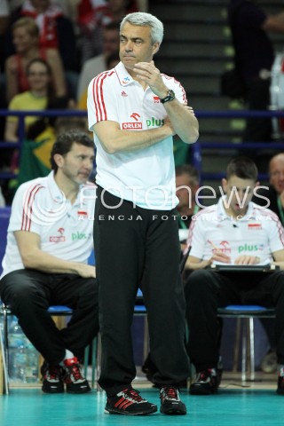  07.06.2013 WARSZAWA TORWAR<br />SIATKOWKA MEZCZYZN LIGA SWIATOWA 2013<br />FIVB VOLLEYBALL WORLD LEAGUE 2012 POLSKA - BRAZYLIA ( POLAND - BRAZIL )<br />N/Z ANDREA ANASTASI TRENER ( HEAD COACH ) SYLWETKA<br />  