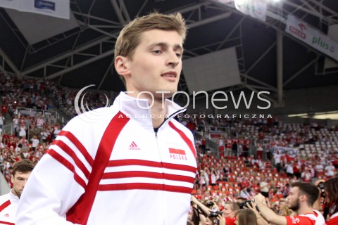  09.06.2013 LODZ ATLAS ARENA<br />SIATKOWKA MEZCZYZN LIGA SWIATOWA 2013<br />FIVB VOLLEYBALL WORLD LEAGUE 2012 POLSKA - BRAZYLIA ( POLAND - BRAZIL )<br />N/Z PIOTR NOWAKOWSKI<br /> 