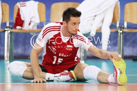  09.06.2013 LODZ ATLAS ARENA<br />SIATKOWKA MEZCZYZN LIGA SWIATOWA 2013<br />FIVB VOLLEYBALL WORLD LEAGUE 2012 POLSKA - BRAZYLIA ( POLAND - BRAZIL )<br />N/Z LUKASZ ZYGADLO SYLWETKA <br /> 