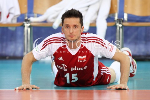  09.06.2013 LODZ ATLAS ARENA<br />SIATKOWKA MEZCZYZN LIGA SWIATOWA 2013<br />FIVB VOLLEYBALL WORLD LEAGUE 2012 POLSKA - BRAZYLIA ( POLAND - BRAZIL )<br />N/Z LUKASZ ZYGADLO SYLWETKA <br /> 