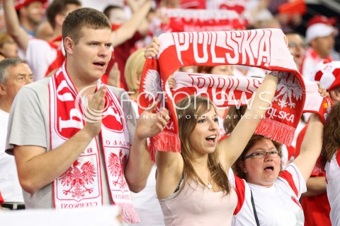  09.06.2013 LODZ ATLAS ARENA<br />SIATKOWKA MEZCZYZN LIGA SWIATOWA 2013<br />FIVB VOLLEYBALL WORLD LEAGUE 2012 POLSKA - BRAZYLIA ( POLAND - BRAZIL )<br />N/Z KIBIC KIBICE DOPING EMOCJE RADOSC<br /> 