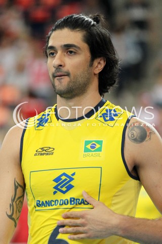  09.06.2013 LODZ ATLAS ARENA<br />SIATKOWKA MEZCZYZN LIGA SWIATOWA 2013<br />FIVB VOLLEYBALL WORLD LEAGUE 2012 POLSKA - BRAZYLIA ( POLAND - BRAZIL )<br />N/Z VISSOTTO ( LEANDRO VISSOTTO NEVES ) <br /> 
