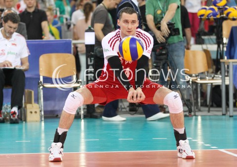  09.06.2013 LODZ ATLAS ARENA<br />SIATKOWKA MEZCZYZN LIGA SWIATOWA 2013<br />FIVB VOLLEYBALL WORLD LEAGUE 2012 POLSKA - BRAZYLIA ( POLAND - BRAZIL )<br />N/Z MICHAL RUCIAK SYLWETKA<br /> 