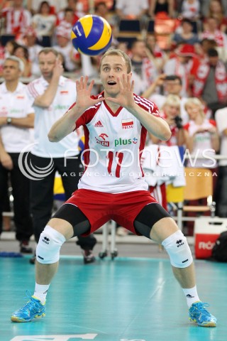  09.06.2013 LODZ ATLAS ARENA<br />SIATKOWKA MEZCZYZN LIGA SWIATOWA 2013<br />FIVB VOLLEYBALL WORLD LEAGUE 2012 POLSKA - BRAZYLIA ( POLAND - BRAZIL )<br />N/Z PAWEL ZATORSKI SYLWETKA <br /> 