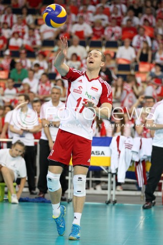  09.06.2013 LODZ ATLAS ARENA<br />SIATKOWKA MEZCZYZN LIGA SWIATOWA 2013<br />FIVB VOLLEYBALL WORLD LEAGUE 2012 POLSKA - BRAZYLIA ( POLAND - BRAZIL )<br />N/Z PAWEL ZATORSKI SYLWETKA <br /> 