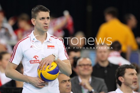  09.06.2013 LODZ ATLAS ARENA<br />SIATKOWKA MEZCZYZN LIGA SWIATOWA 2013<br />FIVB VOLLEYBALL WORLD LEAGUE 2012 POLSKA - BRAZYLIA ( POLAND - BRAZIL )<br />N/Z MIESZKO GOGOL SYLWETKA<br /> 