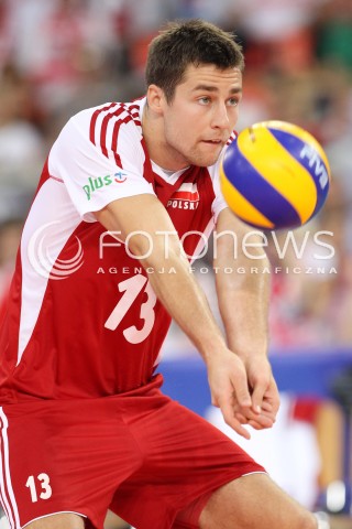 09.06.2013 LODZ ATLAS ARENA<br />SIATKOWKA MEZCZYZN LIGA SWIATOWA 2013<br />FIVB VOLLEYBALL WORLD LEAGUE 2012 POLSKA - BRAZYLIA ( POLAND - BRAZIL )<br />N/Z MICHAL KUBIAK SYLWETKA <br /> 