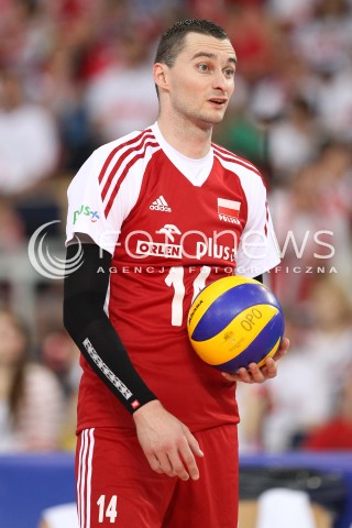  09.06.2013 LODZ ATLAS ARENA<br />SIATKOWKA MEZCZYZN LIGA SWIATOWA 2013<br />FIVB VOLLEYBALL WORLD LEAGUE 2012 POLSKA - BRAZYLIA ( POLAND - BRAZIL )<br />N/Z MICHAL RUCIAK SYLWETKA <br /> 