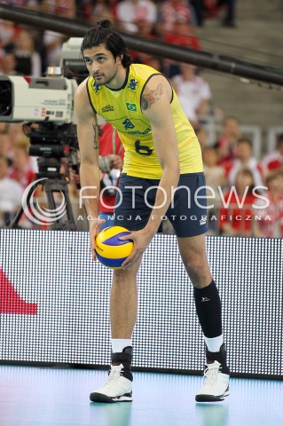  09.06.2013 LODZ ATLAS ARENA<br />SIATKOWKA MEZCZYZN LIGA SWIATOWA 2013<br />FIVB VOLLEYBALL WORLD LEAGUE 2012 POLSKA - BRAZYLIA ( POLAND - BRAZIL )<br />N/Z VISSOTTO ( LEANDRO VISSOTTO NEVES ) SYLWETKA <br /> 