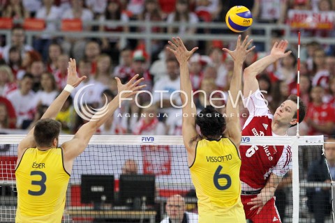  09.06.2013 LODZ ATLAS ARENA<br />SIATKOWKA MEZCZYZN LIGA SWIATOWA 2013<br />FIVB VOLLEYBALL WORLD LEAGUE 2012 POLSKA - BRAZYLIA ( POLAND - BRAZIL )<br />N/Z BARTOSZ KUREK VISSOTTO ( LEANDRO VISSOTTO NEVES ) EDER CARBONERA <br /> 