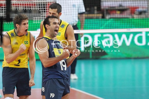  09.06.2013 LODZ ATLAS ARENA<br />SIATKOWKA MEZCZYZN LIGA SWIATOWA 2013<br />FIVB VOLLEYBALL WORLD LEAGUE 2012 POLSKA - BRAZYLIA ( POLAND - BRAZIL )<br />N/Z MARIO DA SILVA PEDREIRA JUNIOR BRUNO MOSSA REZENDE RADOSC EMOCJE <br /> 