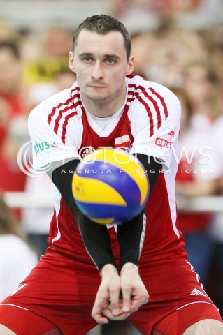  09.06.2013 LODZ ATLAS ARENA<br />SIATKOWKA MEZCZYZN LIGA SWIATOWA 2013<br />FIVB VOLLEYBALL WORLD LEAGUE 2012 POLSKA - BRAZYLIA ( POLAND - BRAZIL )<br />N/Z MICHAL KUBIAK SYLWETKA <br /> 