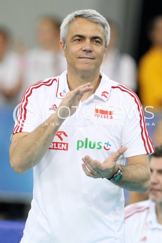 09.06.2013 LODZ ATLAS ARENA<br />SIATKOWKA MEZCZYZN LIGA SWIATOWA 2013<br />FIVB VOLLEYBALL WORLD LEAGUE 2012 POLSKA - BRAZYLIA ( POLAND - BRAZIL )<br />N/Z ANDREA ANASTASI TRENER ( HEAD COACH ) RADOSC EMOCJE <br /> 