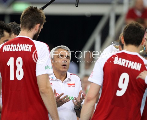  09.06.2013 LODZ ATLAS ARENA<br />SIATKOWKA MEZCZYZN LIGA SWIATOWA 2013<br />FIVB VOLLEYBALL WORLD LEAGUE 2012 POLSKA - BRAZYLIA ( POLAND - BRAZIL )<br />N/Z ANDREA ANASTASI TRENER ( HEAD COACH ) MARCIN MOZDZONEK ZBIGNIEW BARTMAN <br /> 