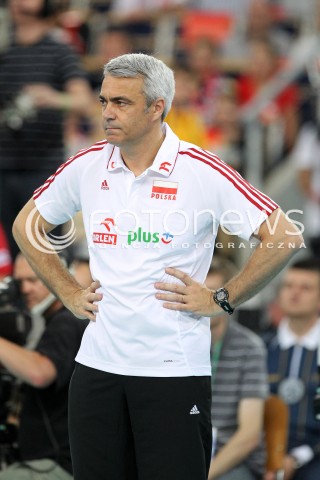  09.06.2013 LODZ ATLAS ARENA<br />SIATKOWKA MEZCZYZN LIGA SWIATOWA 2013<br />FIVB VOLLEYBALL WORLD LEAGUE 2012 POLSKA - BRAZYLIA ( POLAND - BRAZIL )<br />N/Z ANDREA ANASTASI TRENER ( HEAD COACH ) SMUTEK PRZEGRANA PORAZKA EMOCJE<br /> 