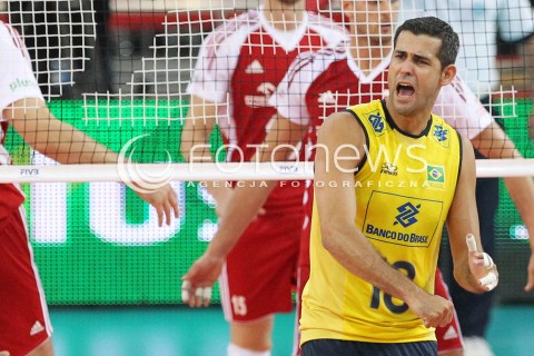  09.06.2013 LODZ ATLAS ARENA<br />SIATKOWKA MEZCZYZN LIGA SWIATOWA 2013<br />FIVB VOLLEYBALL WORLD LEAGUE 2012 POLSKA - BRAZYLIA ( POLAND - BRAZIL )<br />N/Z DANTE AMARAL <br /> 