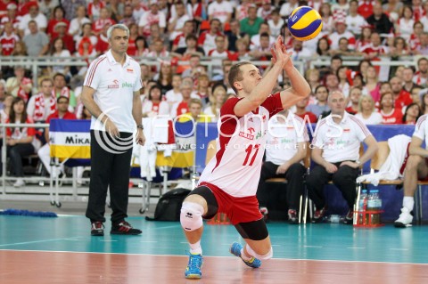  09.06.2013 LODZ ATLAS ARENA<br />SIATKOWKA MEZCZYZN LIGA SWIATOWA 2013<br />FIVB VOLLEYBALL WORLD LEAGUE 2012 POLSKA - BRAZYLIA ( POLAND - BRAZIL )<br />N/Z PAWEL ZATORSKI <br /> 