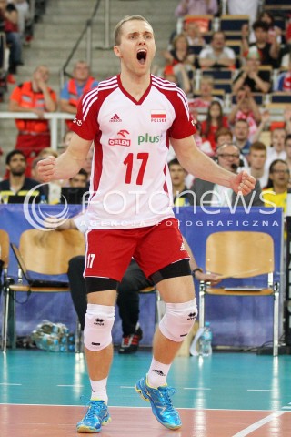  09.06.2013 LODZ ATLAS ARENA<br />SIATKOWKA MEZCZYZN LIGA SWIATOWA 2013<br />FIVB VOLLEYBALL WORLD LEAGUE 2012 POLSKA - BRAZYLIA ( POLAND - BRAZIL )<br />N/Z PAWEL ZATORSKI RADOSC EMOCJE<br /> 