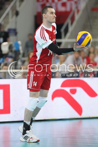  09.06.2013 LODZ ATLAS ARENA<br />SIATKOWKA MEZCZYZN LIGA SWIATOWA 2013<br />FIVB VOLLEYBALL WORLD LEAGUE 2012 POLSKA - BRAZYLIA ( POLAND - BRAZIL )<br />N/Z MICHAL RUCIAK SYLWETKA <br /> 