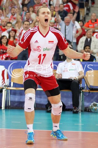  09.06.2013 LODZ ATLAS ARENA<br />SIATKOWKA MEZCZYZN LIGA SWIATOWA 2013<br />FIVB VOLLEYBALL WORLD LEAGUE 2012 POLSKA - BRAZYLIA ( POLAND - BRAZIL )<br />N/Z PAWEL ZATORSKI RADOSC EMOCJE<br /> 